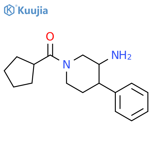 Methanone, (3-amino-4-phenyl-1-piperidinyl)cyclopentyl- structure