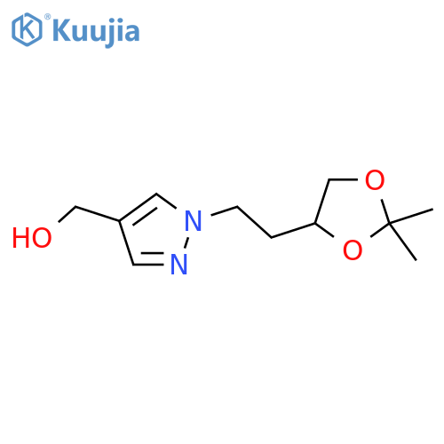 {1-2-(2,2-dimethyl-1,3-dioxolan-4-yl)ethyl-1H-pyrazol-4-yl}methanol structure