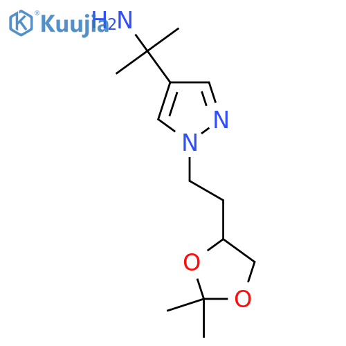 2-{1-2-(2,2-dimethyl-1,3-dioxolan-4-yl)ethyl-1H-pyrazol-4-yl}propan-2-amine structure