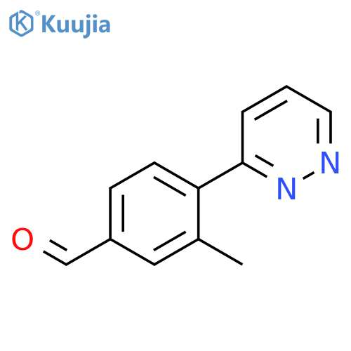 Benzaldehyde, 3-methyl-4-(3-pyridazinyl)- structure