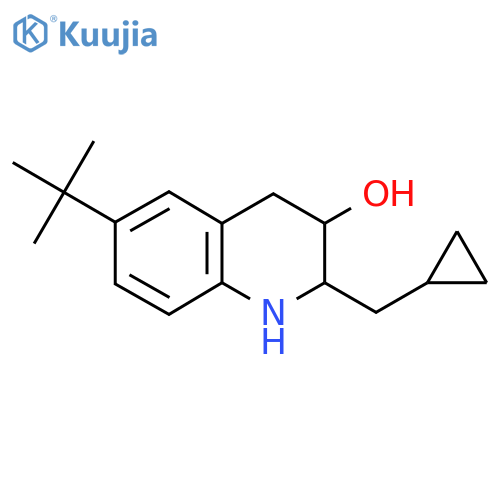 6-Tert-butyl-2-(cyclopropylmethyl)-1,2,3,4-tetrahydroquinolin-3-ol structure