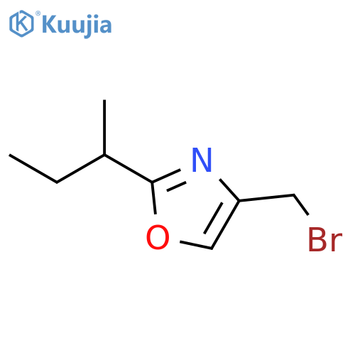 Oxazole, 4-(bromomethyl)-2-(1-methylpropyl)- structure