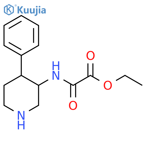 Acetic acid, 2-oxo-2-[(4-phenyl-3-piperidinyl)amino]-, ethyl ester structure