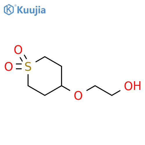 4-(2-hydroxyethoxy)-1lambda6-thiane-1,1-dione structure