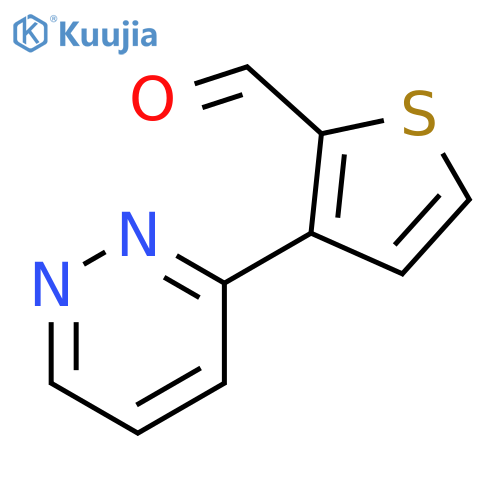 2-Thiophenecarboxaldehyde, 3-(3-pyridazinyl)- structure