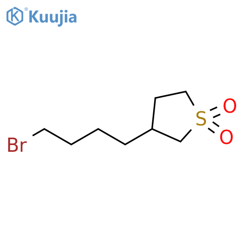 Thiophene, 3-(4-bromobutyl)tetrahydro-, 1,1-dioxide structure