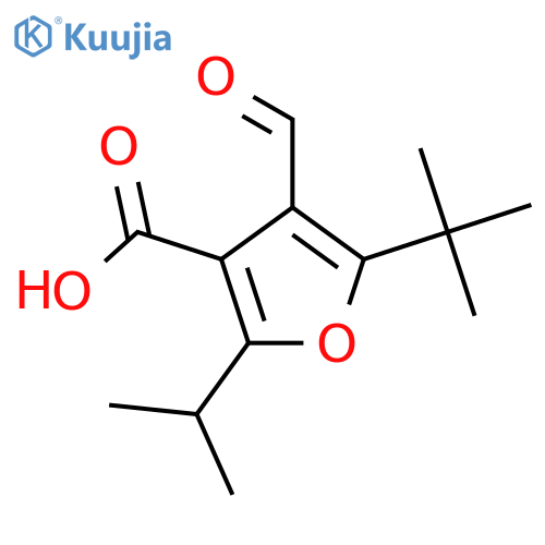 5-Tert-butyl-4-formyl-2-(propan-2-yl)furan-3-carboxylic acid structure