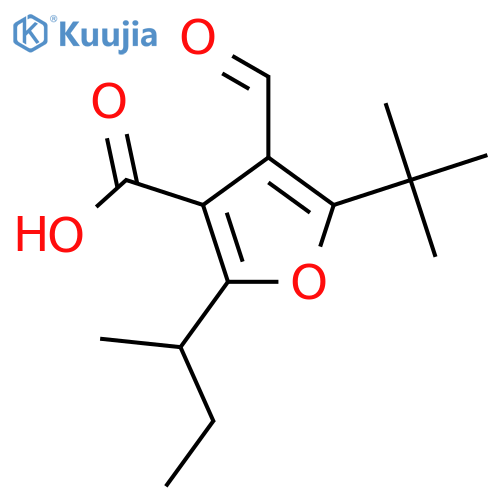 2-(Butan-2-yl)-5-tert-butyl-4-formylfuran-3-carboxylic acid structure