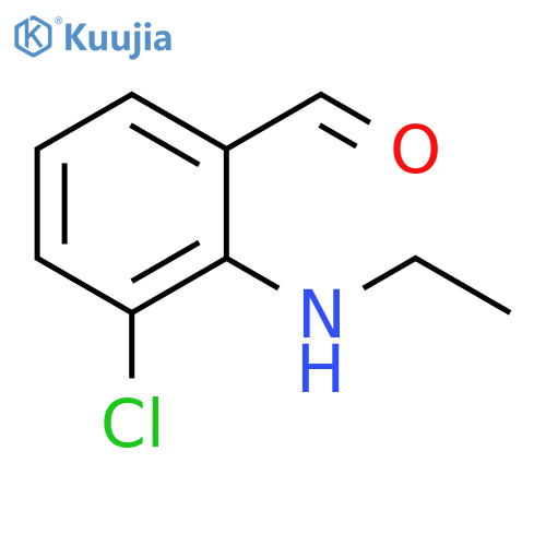 Benzaldehyde, 3-chloro-2-(ethylamino)- structure