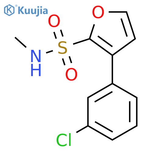 3-(3-chlorophenyl)-N-methylfuran-2-sulfonamide structure