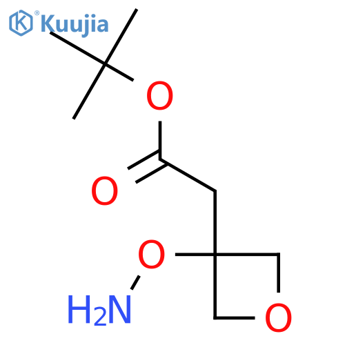 Tert-butyl 2-[3-(aminooxy)oxetan-3-yl]acetate structure