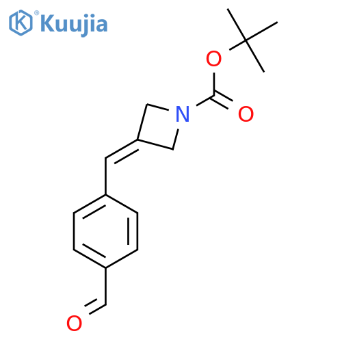 Tert-butyl 3-[(4-formylphenyl)methylidene]azetidine-1-carboxylate structure
