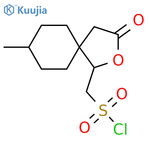 {8-Methyl-3-oxo-2-oxaspiro[4.5]decan-1-yl}methanesulfonyl chloride structure