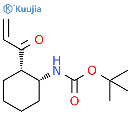 Carbamic acid, N-[(1R,2S)-2-(1-oxo-2-propen-1-yl)cyclohexyl]-, 1,1-dimethylethyl ester, rel- structure