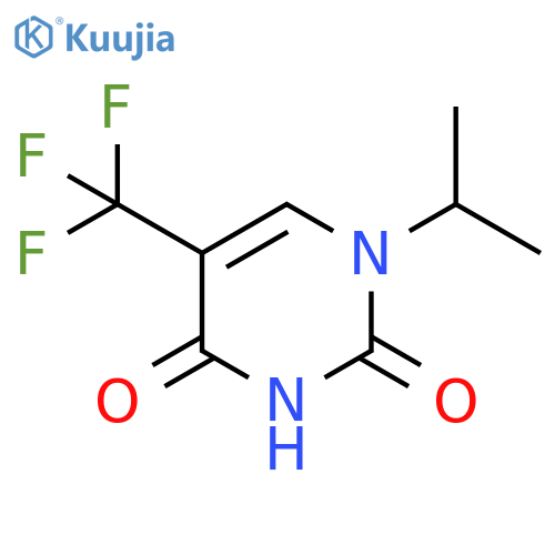 1-(propan-2-yl)-5-(trifluoromethyl)-1,2,3,4-tetrahydropyrimidine-2,4-dione structure