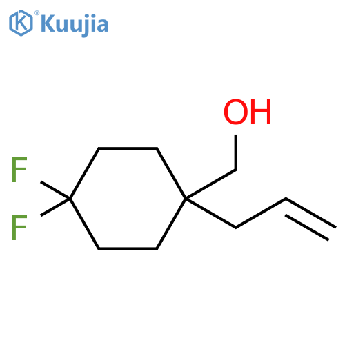 Cyclohexanemethanol, 4,4-difluoro-1-(2-propen-1-yl)- structure