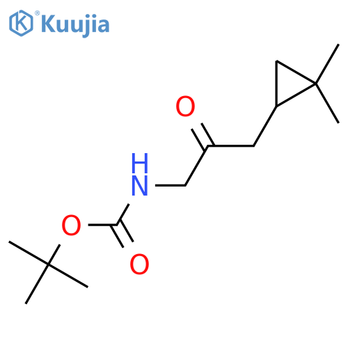 tert-butyl N-[3-(2,2-dimethylcyclopropyl)-2-oxopropyl]carbamate structure