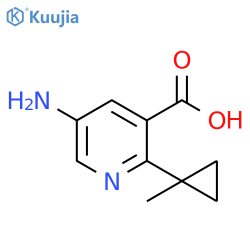 3-Pyridinecarboxylic acid, 5-amino-2-(1-methylcyclopropyl)- structure