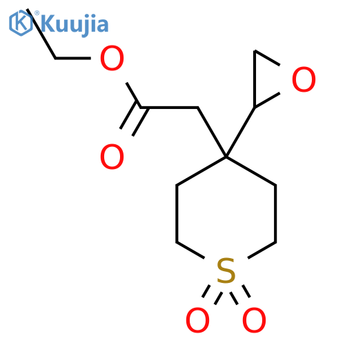 Ethyl 2-[4-(oxiran-2-yl)-1,1-dioxo-1lambda6-thian-4-yl]acetate structure