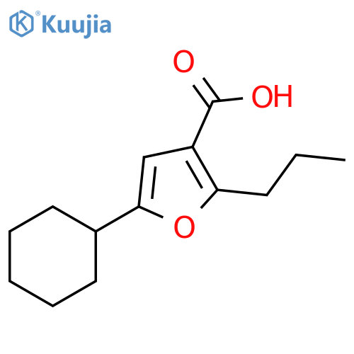 3-Furancarboxylic acid, 5-cyclohexyl-2-propyl- structure