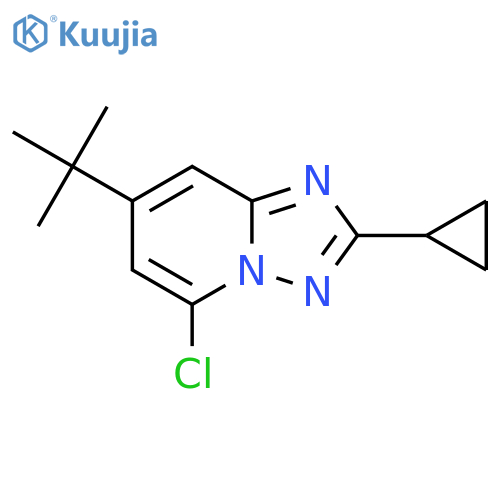 7-tert-butyl-5-chloro-2-cyclopropyl-1,2,4triazolo1,5-apyridine structure