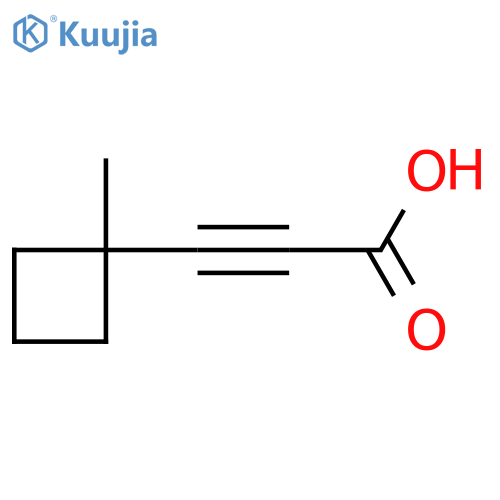 3-(1-Methylcyclobutyl)prop-2-ynoic acid structure