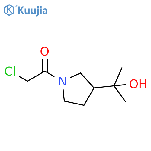 Ethanone, 2-chloro-1-[3-(1-hydroxy-1-methylethyl)-1-pyrrolidinyl]- structure