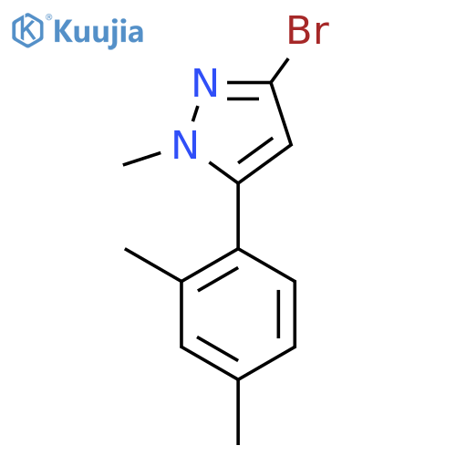 3-bromo-5-(2,4-dimethylphenyl)-1-methyl-1H-pyrazole structure
