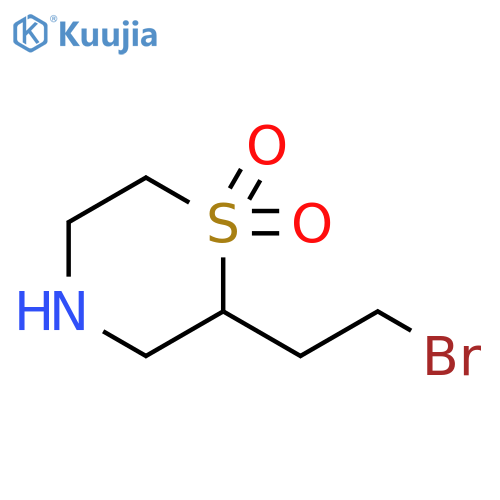 Thiomorpholine, 2-(2-bromoethyl)-, 1,1-dioxide structure