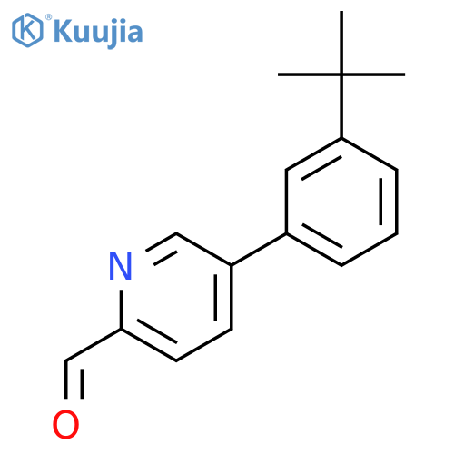 5-(3-Tert-butylphenyl)pyridine-2-carbaldehyde structure