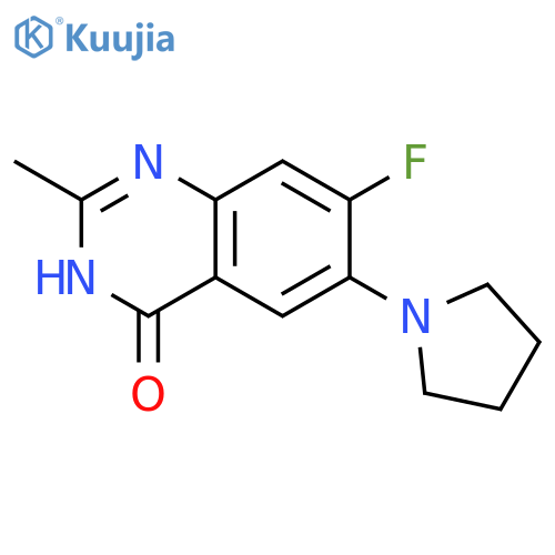 7-fluoro-2-methyl-6-(pyrrolidin-1-yl)-3,4-dihydroquinazolin-4-one structure
