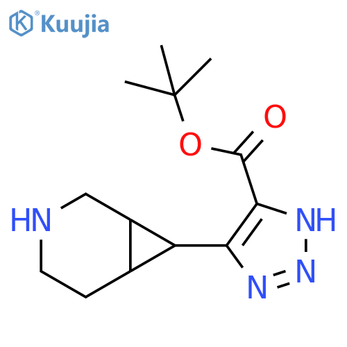 1H-1,2,3-Triazole-5-carboxylic acid, 4-(3-azabicyclo[4.1.0]hept-7-yl)-, 1,1-dimethylethyl ester structure