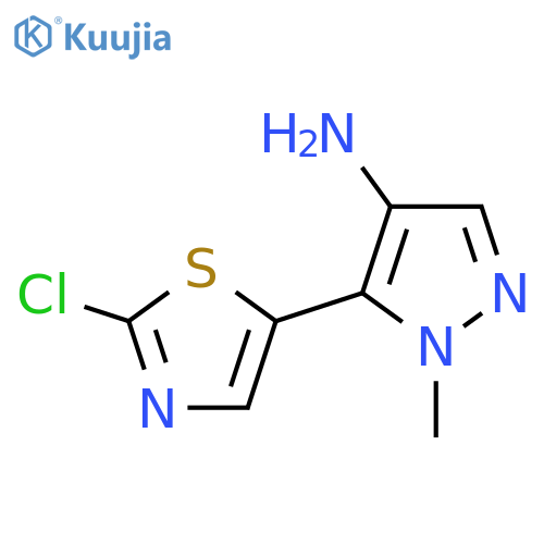 5-(2-chloro-1,3-thiazol-5-yl)-1-methyl-1H-pyrazol-4-amine structure