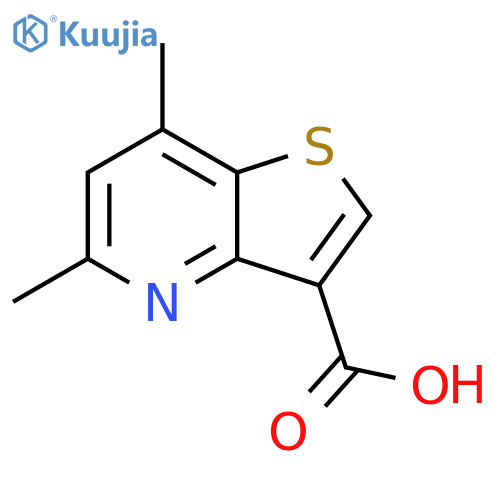 Thieno[3,2-b]pyridine-3-carboxylic acid, 5,7-dimethyl- structure