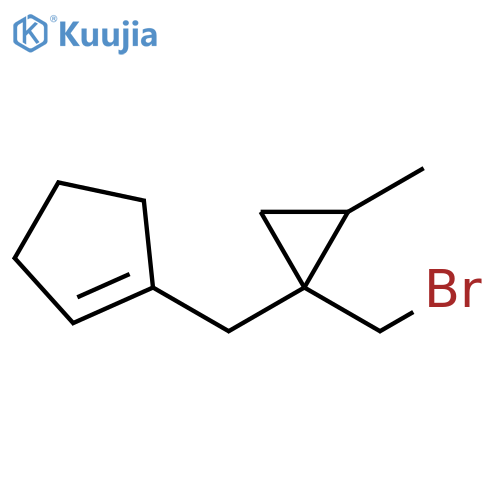 Cyclopentene, 1-[[1-(bromomethyl)-2-methylcyclopropyl]methyl]- structure
