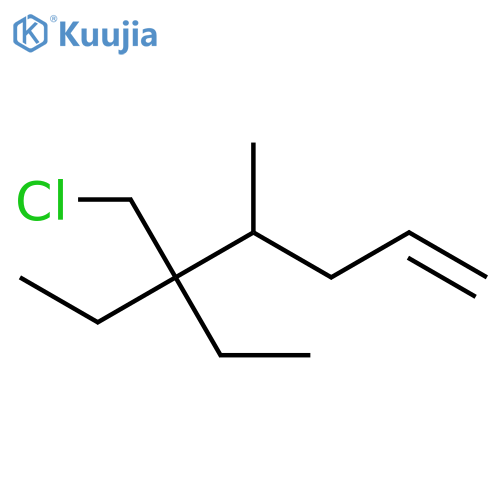 1-Heptene, 5-(chloromethyl)-5-ethyl-4-methyl- structure