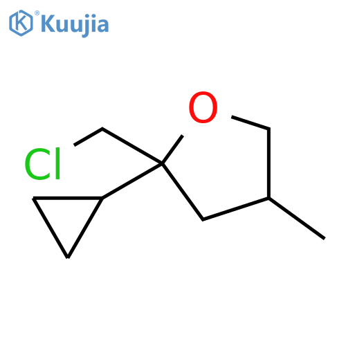 Furan, 2-(chloromethyl)-2-cyclopropyltetrahydro-4-methyl- structure