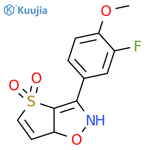 3-(3-fluoro-4-methoxyphenyl)-2H,6aH-4lambda6-thieno2,3-d1,2oxazole-4,4-dione structure