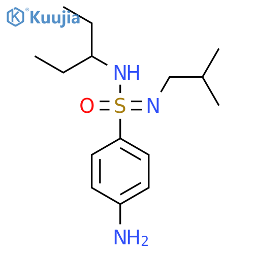 4-amino-N-(2-methylpropyl)-N-(pentan-3-yl)benzene-1-sulfonoimidamide structure