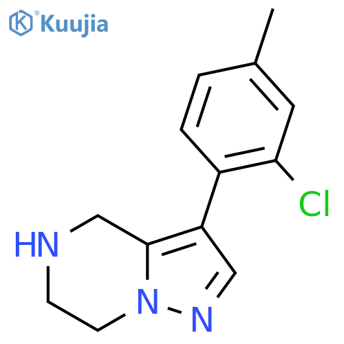 3-(2-chloro-4-methylphenyl)-4H,5H,6H,7H-pyrazolo[1,5-a]pyrazine structure