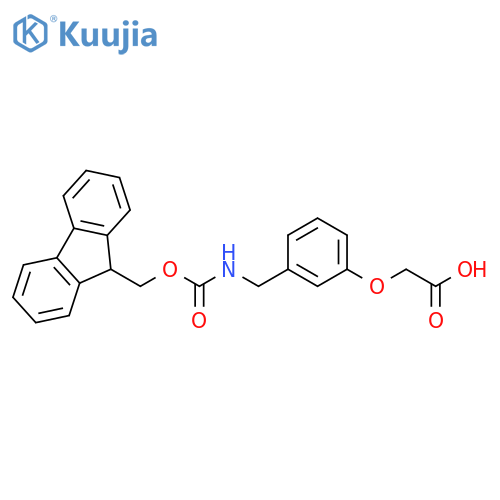 2-{3-[({[(9H-fluoren-9-yl)methoxy]carbonyl}amino)methyl]phenoxy}acetic acid structure