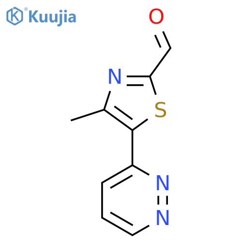 4-Methyl-5-(pyridazin-3-yl)-1,3-thiazole-2-carbaldehyde structure
