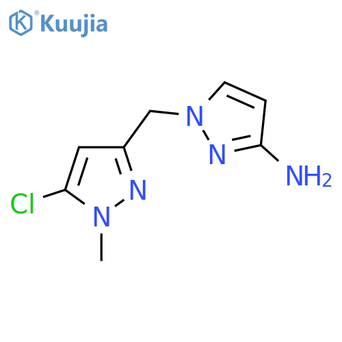 1-(5-chloro-1-methyl-1H-pyrazol-3-yl)methyl-1H-pyrazol-3-amine structure