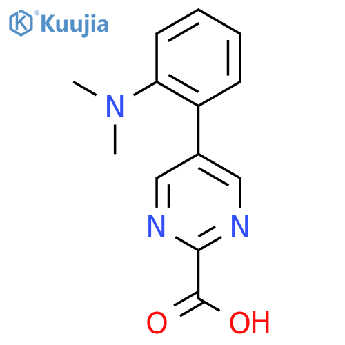 5-[2-(Dimethylamino)phenyl]pyrimidine-2-carboxylic acid structure