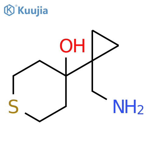 2H-Thiopyran-4-ol, 4-[1-(aminomethyl)cyclopropyl]tetrahydro- structure
