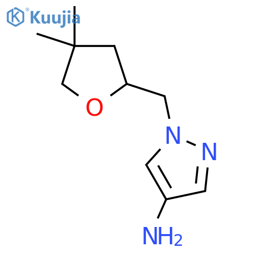 1-(4,4-dimethyloxolan-2-yl)methyl-1H-pyrazol-4-amine structure