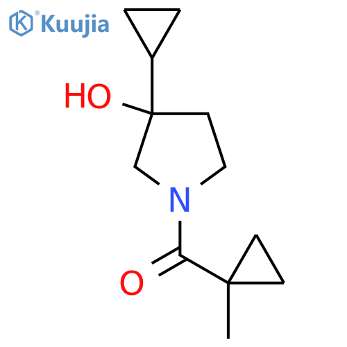3-Cyclopropyl-1-(1-methylcyclopropanecarbonyl)pyrrolidin-3-ol structure