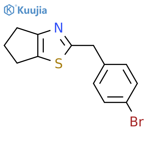 4H-Cyclopentathiazole, 2-[(4-bromophenyl)methyl]-5,6-dihydro- structure