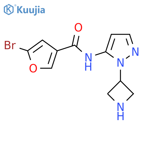 N-1-(azetidin-3-yl)-1H-pyrazol-5-yl-5-bromofuran-3-carboxamide structure