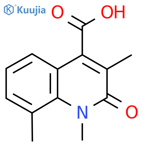1,3,8-trimethyl-2-oxo-1,2-dihydroquinoline-4-carboxylic acid structure